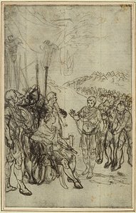 ルカンの「ラ・ファルサール」のための習作、カントIV 作： Hubert Francois Gravelot