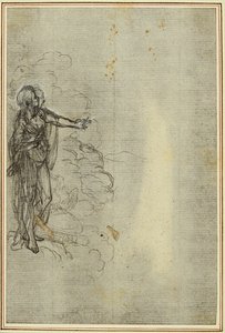 ルカンの「ラ・ファルサール」のための習作、カントI、立つ女性像 作： Hubert Francois Gravelot