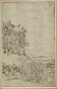 ルカンの「ラ・ファルサール」カント7番のための習作 作： Hubert Francois Gravelot