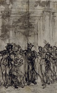ジャン・フランソワ・マルモンテル "Contes Moraux "のヴィネットのための習作 作： Hubert Francois Gravelot
