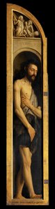 Adam、ゲントの祭壇画の左翼のパネルの複製 (パネルに油彩) (472324 を参照) 作： Hubert & Jan van (1390 1441) (after) Eyck