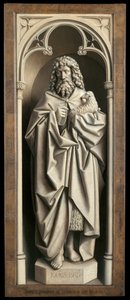 ゲントの祭壇画の左翼の外側からの洗礼者聖ヨハネ 作： Hubert & Jan van (1390 1441) Eyck