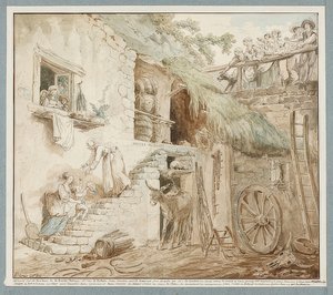 デュバリー家の衰退の寓話。 1774-75年頃 作： Hubert Robert