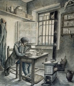 サン・ラザール刑務所のアンドレ・シェニエ、1794年頃。 作： Hubert Robert