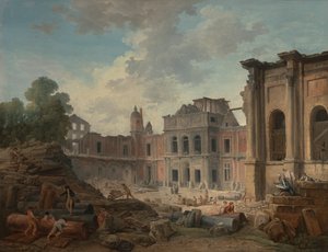 ムドン城の解体 作： Hubert Robert