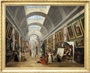1796年のルーヴル美術館のデザイン（キャンバスに油彩） 作： Hubert Robert