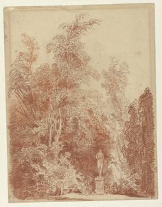 ヴィーナス像のある公園での眺め 作： Hubert Robert