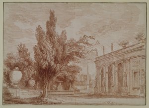 イタリアンガーデン 作： Hubert Robert
