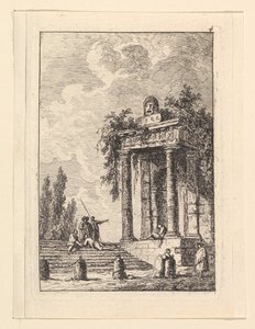 Quatre Bornes.ndの階段 作： Hubert Robert