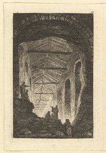 アンティークギャラリー、ca。 1763-65。 作： Hubert Robert