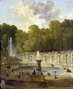 公園の洗濯婦たち - ユベール・ロベール（1733-1808）作 - 1775年頃 - 油彩・キャンバス - 56x45.5 - プチ・パレ、パリ市立美術博物館 作： Hubert Robert