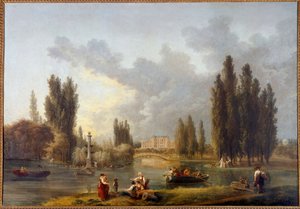 ル・シャトー・ド・メレヴィル ユベール・ロベール（1733-1808）の絵画 18世紀 ショー、フランス国立美術館蔵 作： Hubert Robert