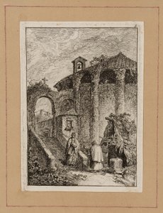 ローマの夕べからプレート 5 作： Hubert Robert