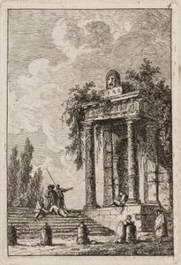 ローマの夜のプレート4、1763-64 作： Hubert Robert