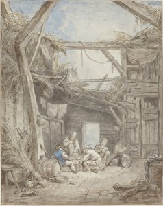 台無しになった農場 作： Hubert Robert