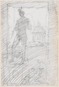 窓の前のヌード像 作： Hubert Robert
