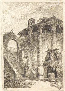 古代寺院 作： Hubert Robert