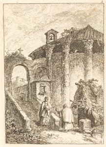 古代寺院 作： Hubert Robert