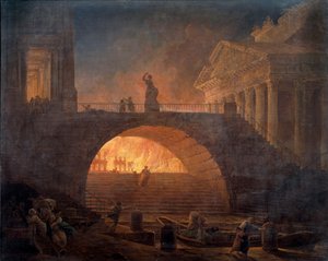 ローマの火 作： Hubert Robert