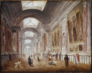 ルーヴル美術館の大画廊（油彩・キャンバス、1798年頃 作： Hubert Robert