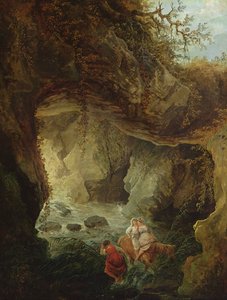 洞窟、1772 作： Hubert Robert