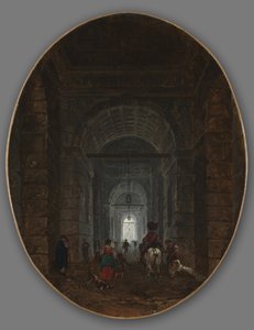 ポジリポの洞窟、1769年頃 作： Hubert Robert