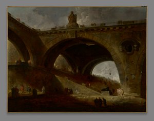 ザ オールド ブリッジ 作： Hubert Robert