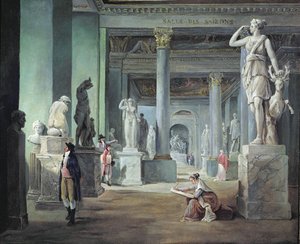 ルーヴル美術館のサル・デ・セゾン、1802年頃（キャンバスに油彩） 作： Hubert Robert