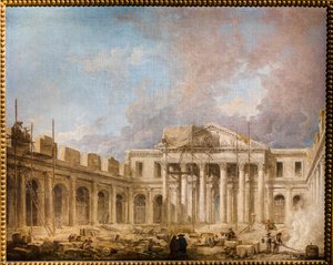 建設中の外科学部 作： Hubert Robert
