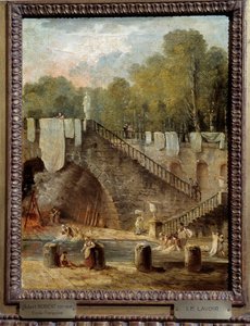 ユベール・ロベール（1733-1808）のウォッシュ・ペインティング オルレアン 作： Hubert Robert