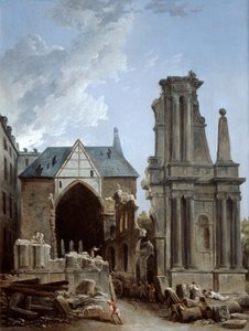 Feuillants教会の解体、1805年 作： Hubert Robert