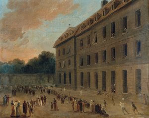 サン・ラザールの囚人、1794年頃。 作： Hubert Robert