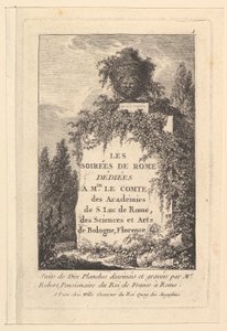 タイトル、ローマの夕べ.nd 作： Hubert Robert
