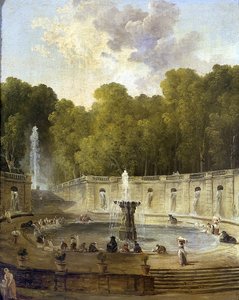 公園の洗濯婦 作： Hubert Robert