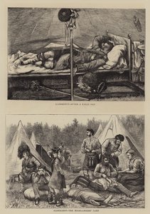 アルダーショット、ハイランダーズキャンプ 作： Hubert von Herkomer