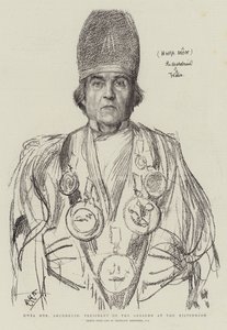 Hwfa Mon、Archdruid、EisteddfodでGorseddの社長 作： Hubert von Herkomer