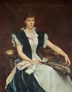 ウォルター・ダーハム夫人の肖像 作： Hubert von Herkomer