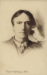 英国のアーティスト、ヒューバートヘルコマーのセルフポートレート 作： Hubert von Herkomer