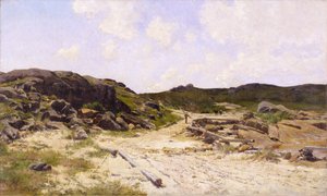 ライトハウス ビーチ、アニスクアム、カリフォルニア州。 1887年。 作： Hugh Bolton Jones