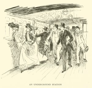 地下鉄の駅（彫刻 作： Hugh Thomson
