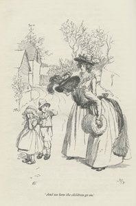 そして、子供たちがどのように進んでいるかを見てください、1896 作： Hugh Thomson