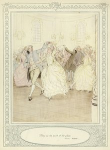 ゴールドスミスの彼女が征服するためにかがむイラスト 作： Hugh Thomson