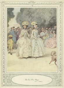 ゴールドスミスの彼女が征服するためにかがむイラスト 作： Hugh Thomson