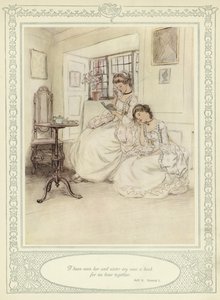 ゴールドスミスの彼女が征服するためにかがむイラスト 作： Hugh Thomson