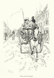 ジェーン・オースティンの「ノーサンガー・アビー」のイラスト（リトグラフ 作： Hugh Thomson