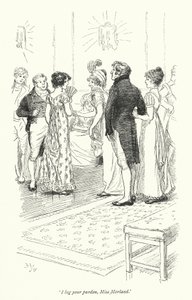 ジェーン・オースティンの「ノーサンガー・アビー」のイラスト（リトグラフ 作： Hugh Thomson