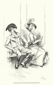 ジェーン・オースティンの「ノーサンガー・アビー」のイラスト（リトグラフ 作： Hugh Thomson