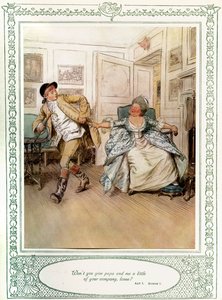 オリバー・ゴールドスミスの舞台「She Stoops to Conque」。 作： Hugh Thomson