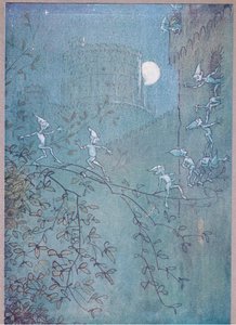 ウィンザー城、エルフ、内外のイラストを検索する（ウィンザーの陽気な妻たち、1910年） 作： Hugh Thomson