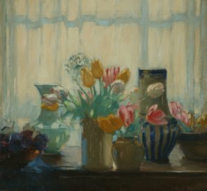 窓辺の花 作： Hugh Wallis